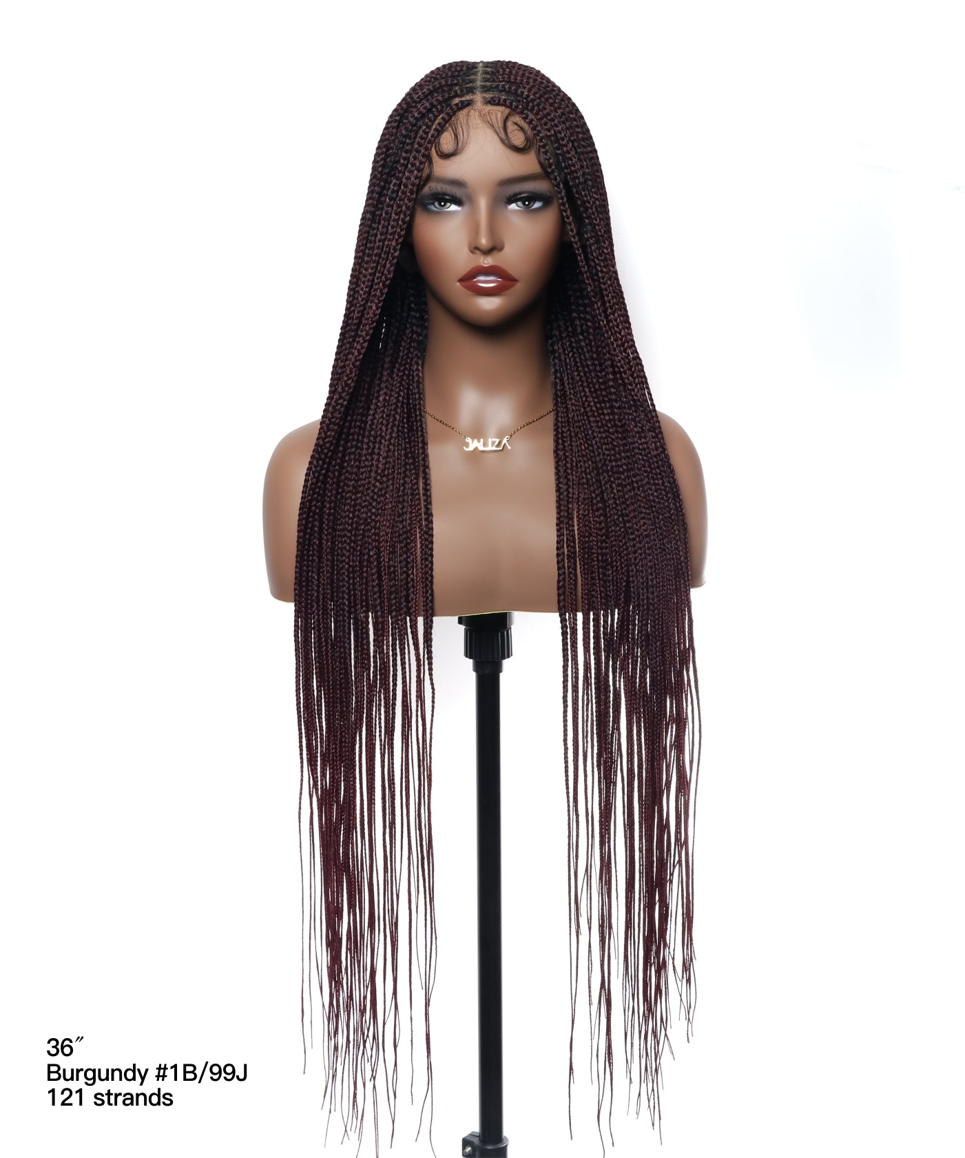48" Lightweight Knotless HD Full Lace Box Braided Wig