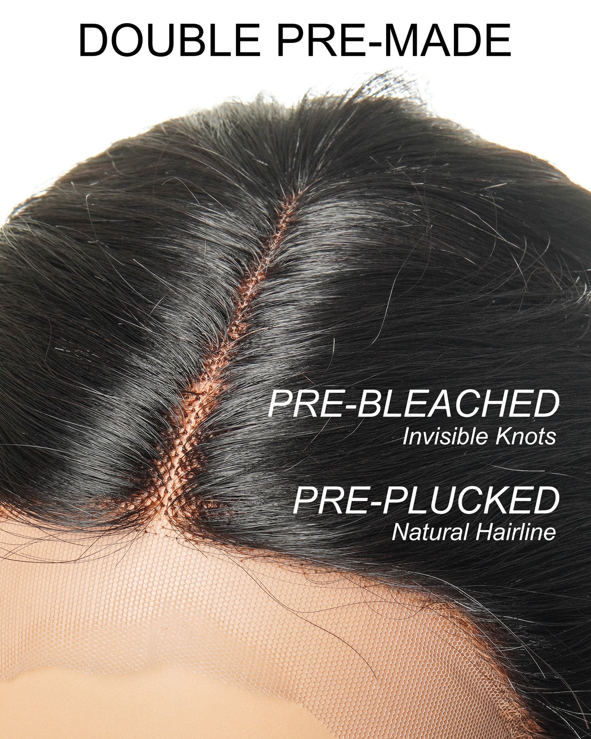 Bobrina 100% Human Hair Glueless Pre Bleached Knots Deep Wave Wig - Pre Plucked(US only)