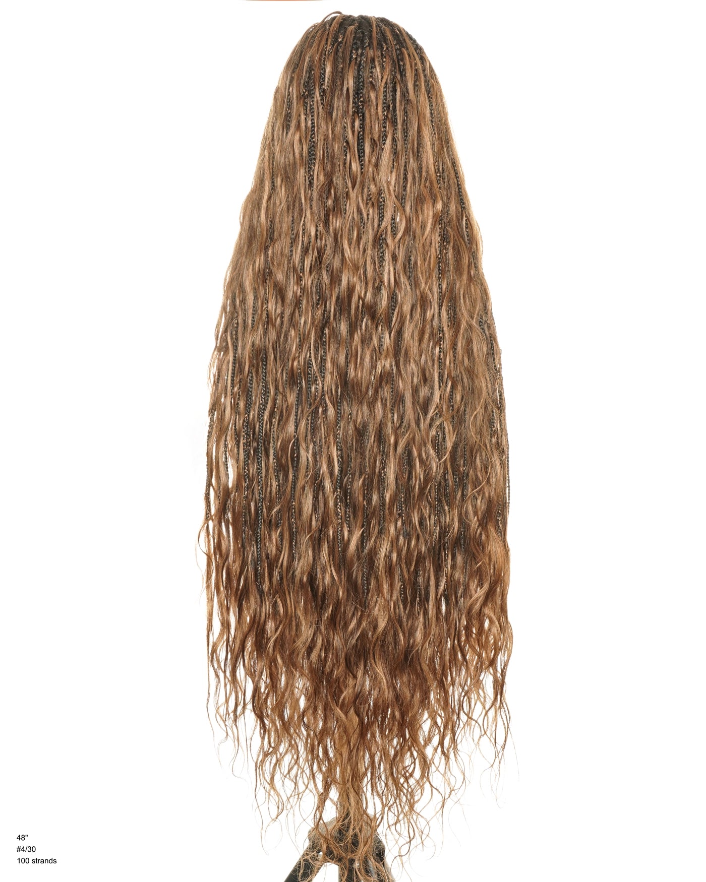 Celia Body Wave 48" 100% Human Hair Curls Full Lace Boho Braided Wig
