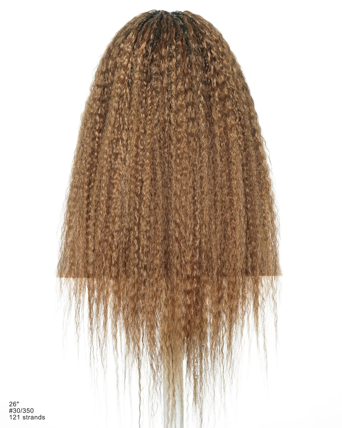 Makeda - Kinky Straight 100% Premium Human Hair Curls Ultra Full Boho Box Braided Wig