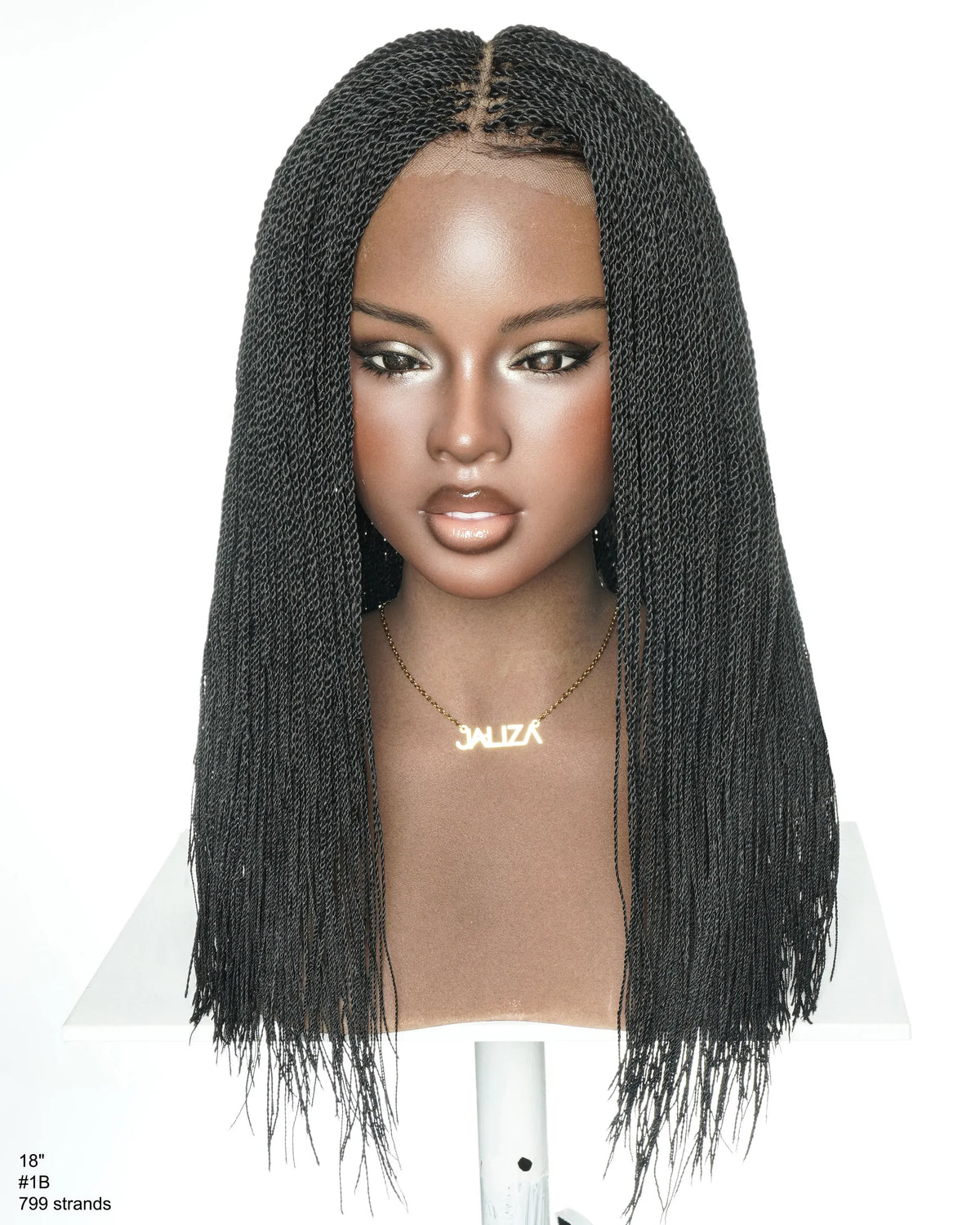 18" Mica Micro Twist Full Lace Braids Wig