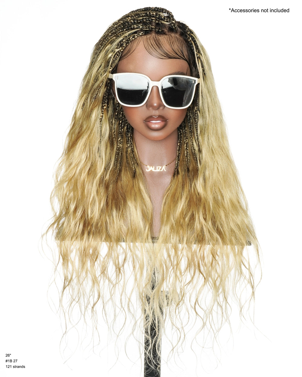 Michelle Salon-Style Honey Blond Glueless Boho Box Braided Wig