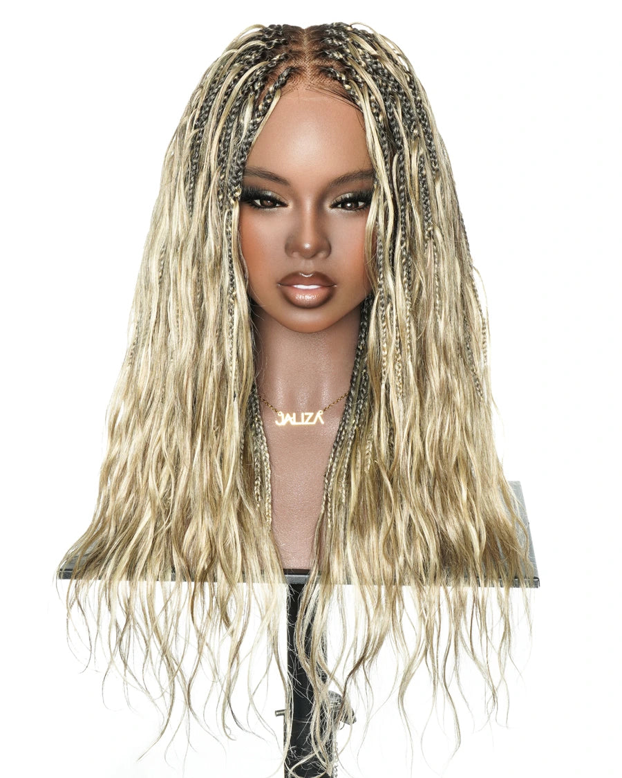 Michelle - 22" Salon-Style Balayage Blend 60/27 Bora Bora Boho Box Braided Wig | JALIZA