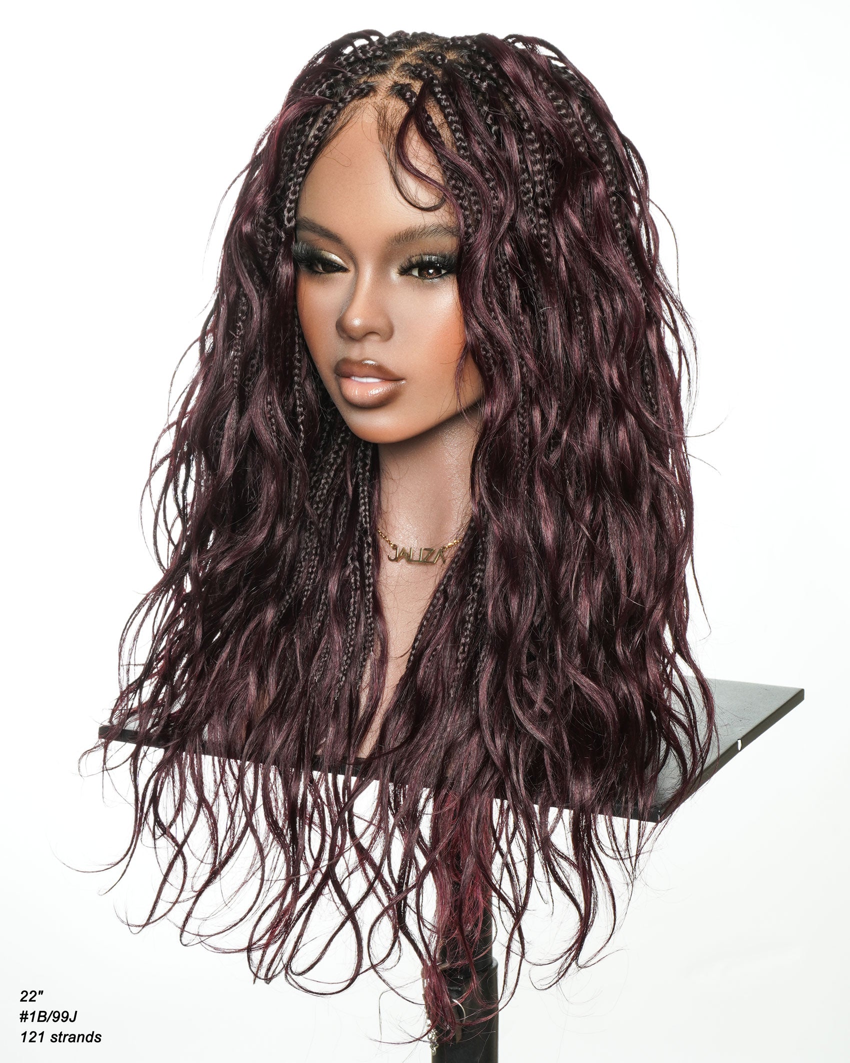 Michelle - Burgundy Bora Bora Boho Box Braided Wig