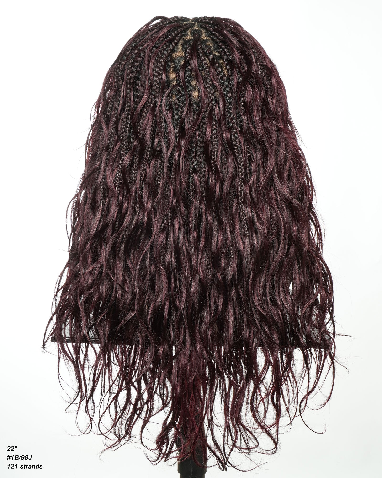 Michelle - Burgundy Bora Bora Boho Box Braided Wig