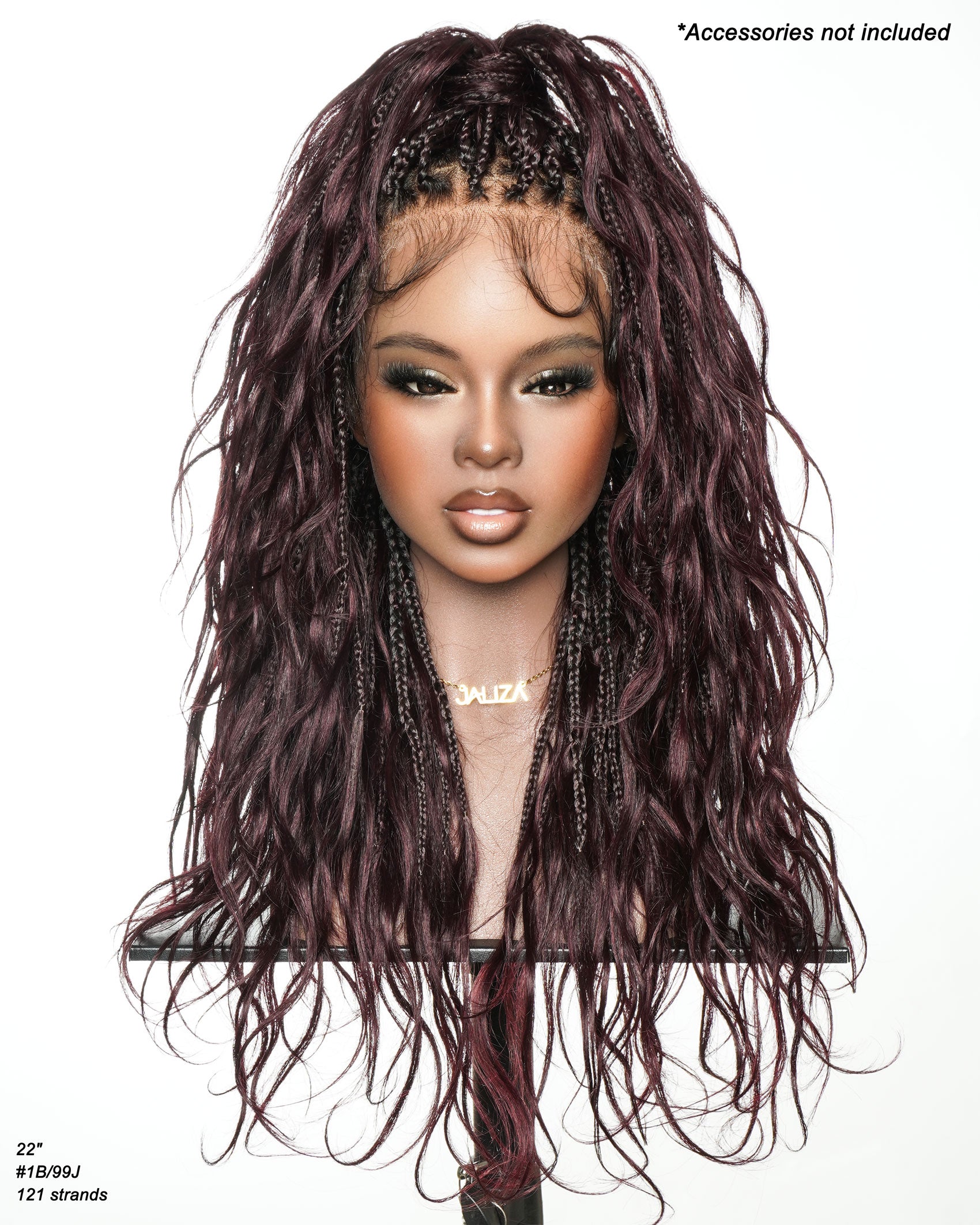 Michelle - Burgundy Bora Bora Boho Box Braided Wig