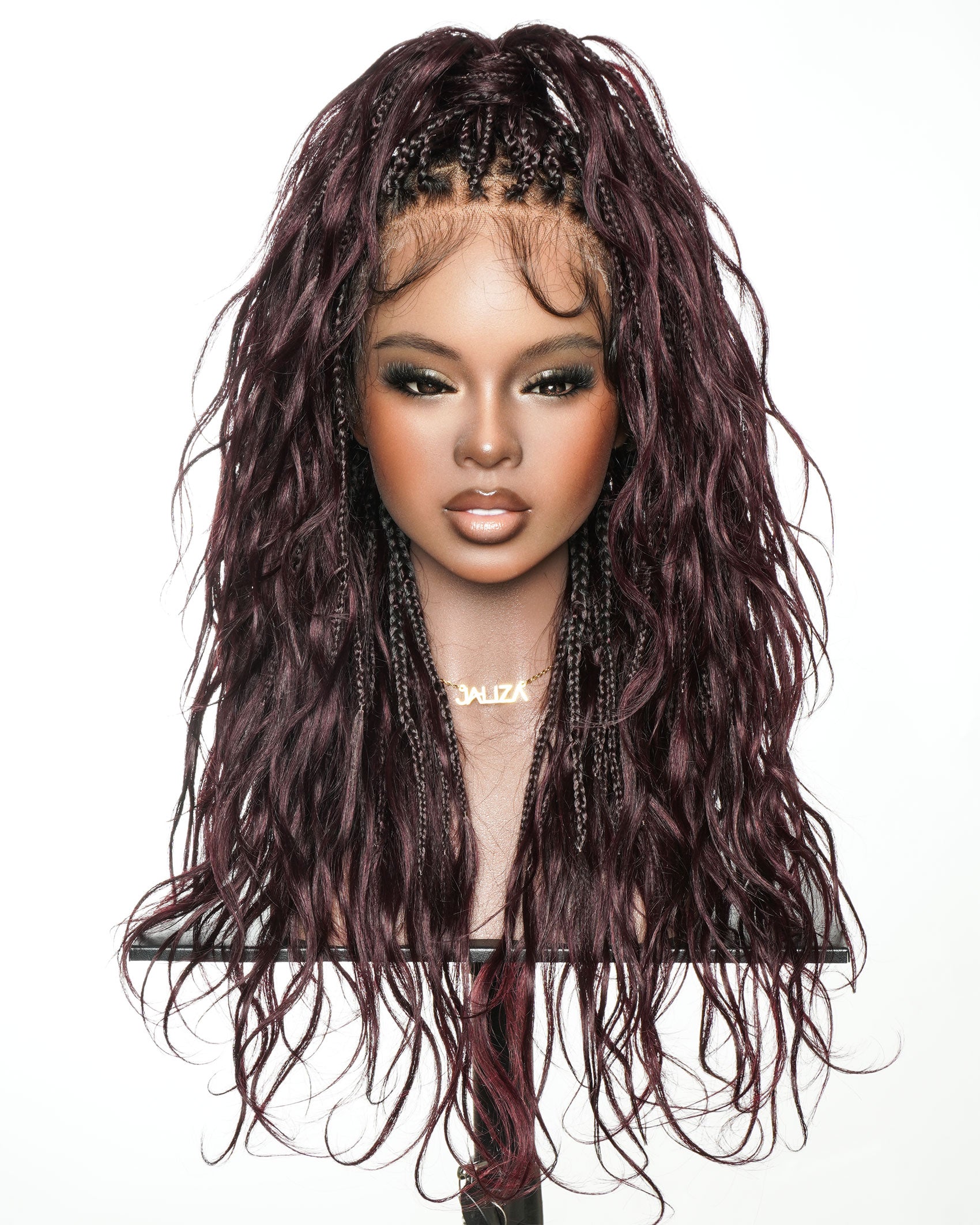 Michelle - Burgundy Bora Bora Boho Box Braided Wig