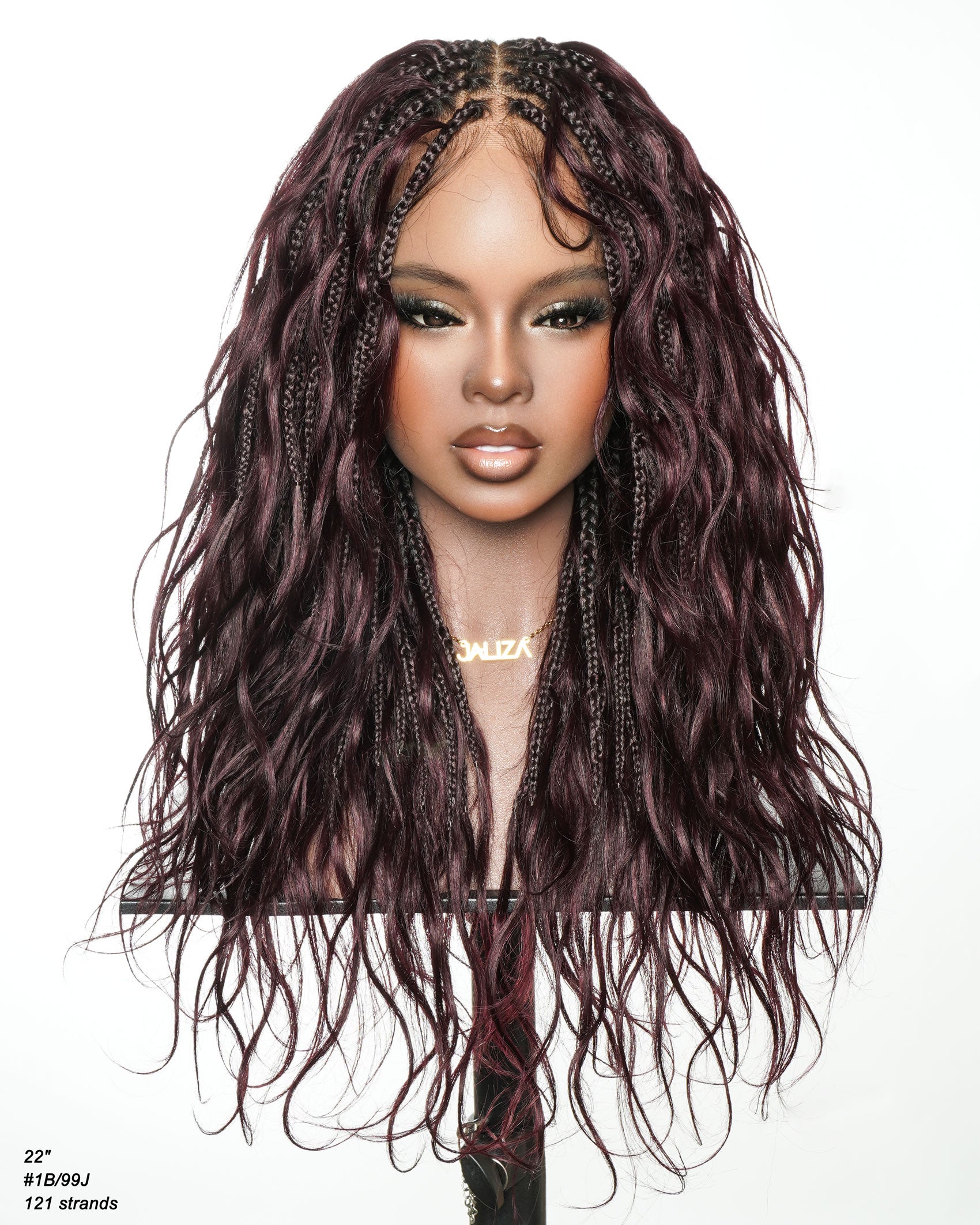 Michelle - Burgundy Bora Bora Boho Box Braided Wig