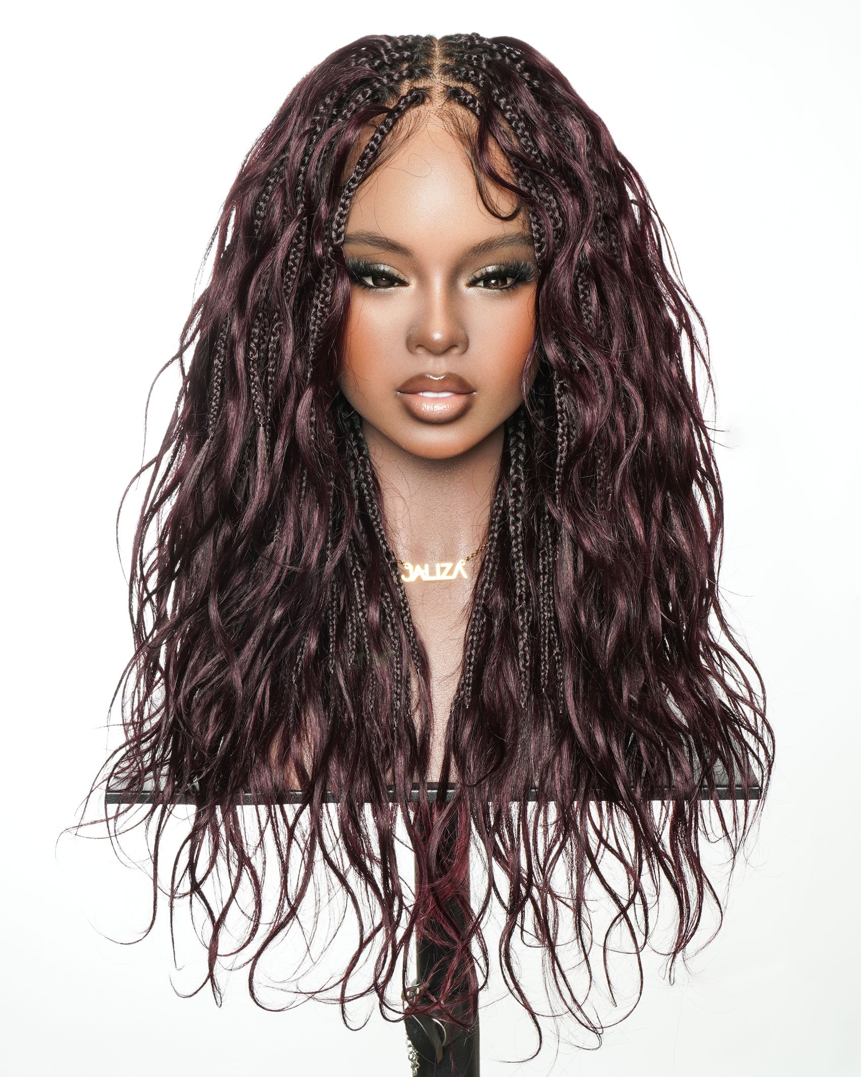 Michelle - Burgundy Bora Bora Boho Box Braided Wig