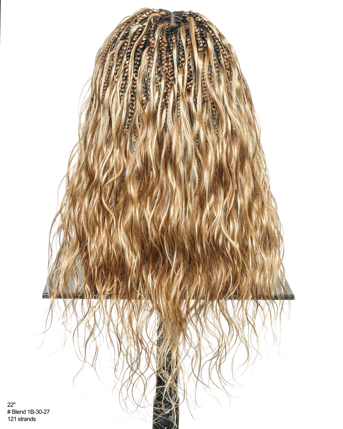 Michelle - 22" Salon-Style Balayage Blend 30/27 Glueless Boho Box Braided Wig