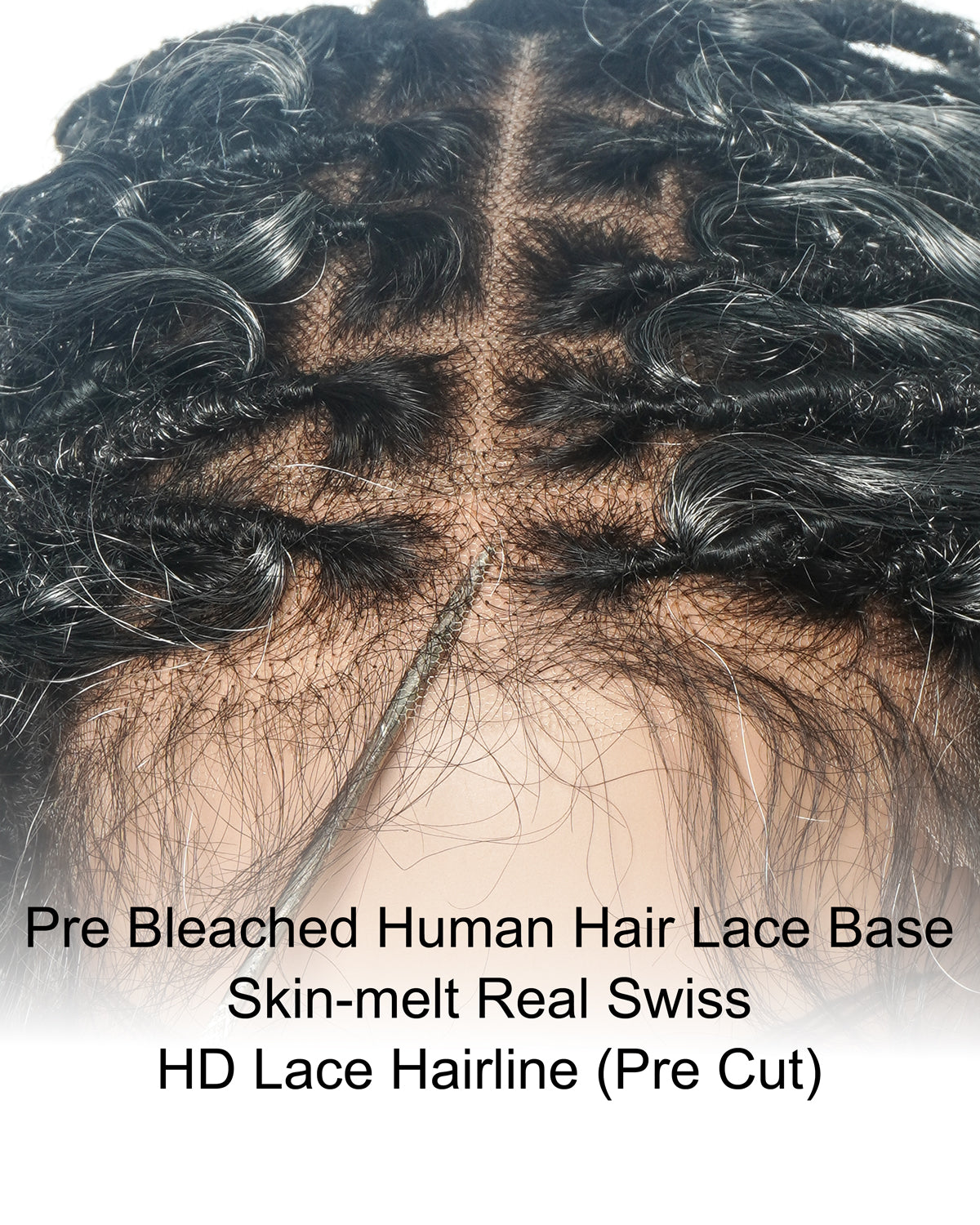 Lola - 16" Pre Bleached Swiss HD Full Lace Boho Locs Wig With Human Hair Boho Curls