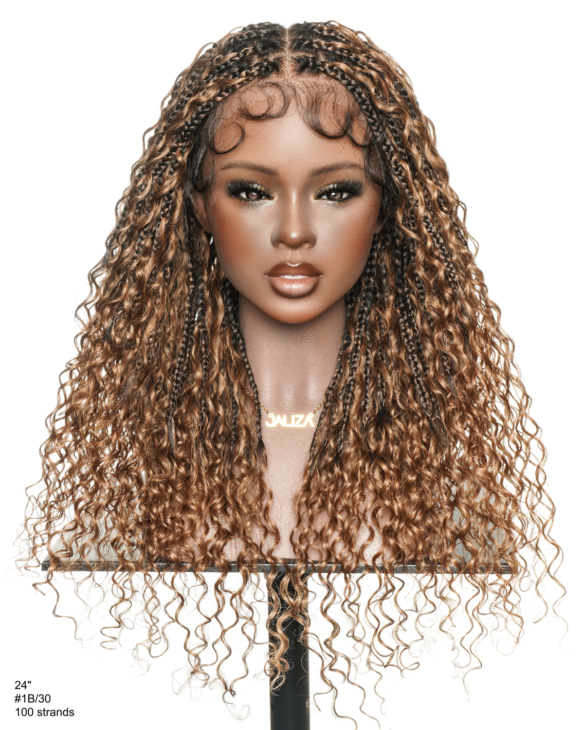 22 Inch Pre Bleached Water Wave Boho Box Braided Wig