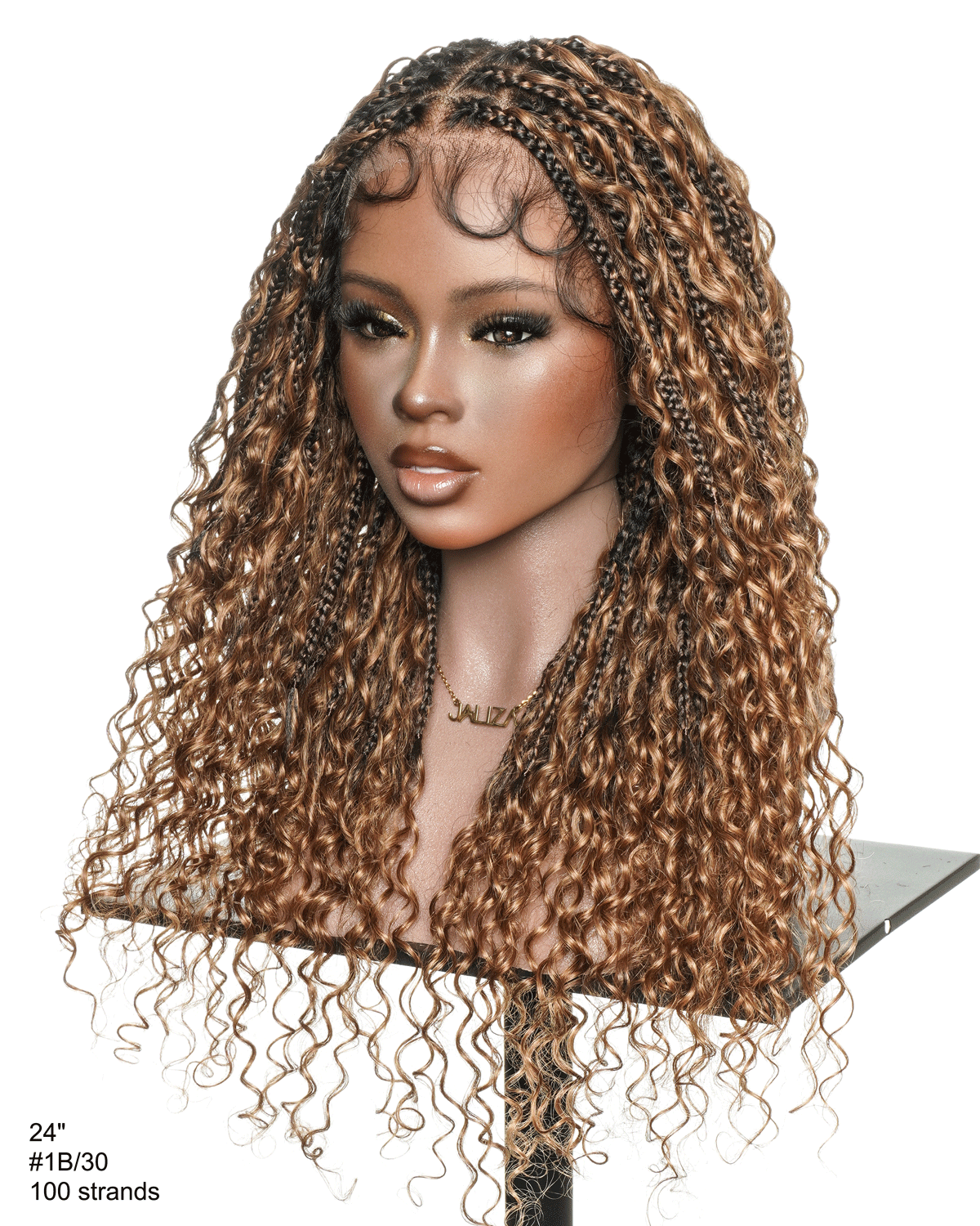 22 Inch Pre Bleached Water Wave Boho Box Braided Wig