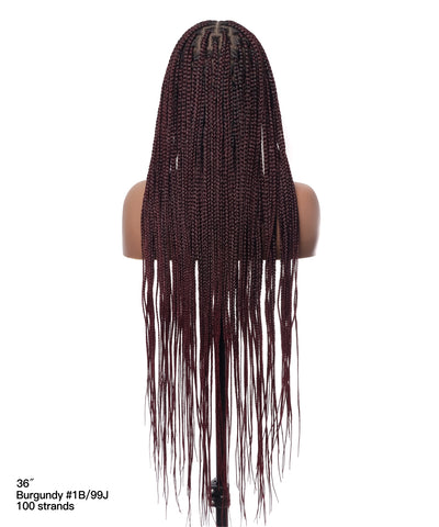 48" Lightweight Knotless HD Full Lace Box Braided Wig