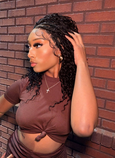 Essential Choice - Small Head Exclusive Boho Braided Wig (Small Cap Size for Petite Head)