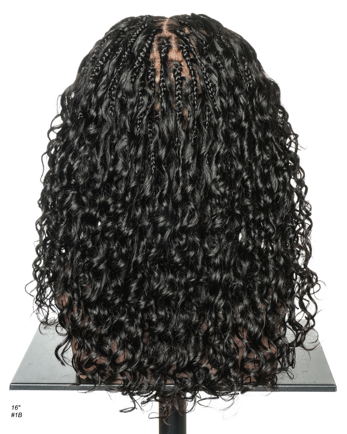 Nami - 100% Human Hair Drawstring Cap Swiss HD Full Lace Water Wave Boho Box Braided Wig Pre Cut & Pre Bleached & Pre Plucked