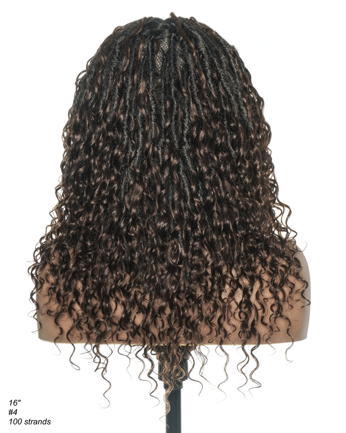 Salon-level Knotless Boho Locs Swiss HD Full Lace Human Hair Boho Curls Locs Wig