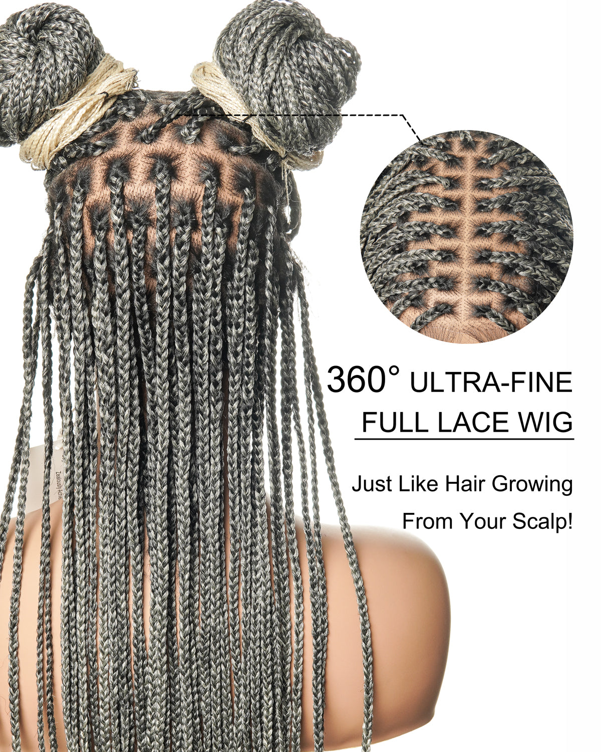 Swiss HD Full Lace Knotless Box Braided Wig