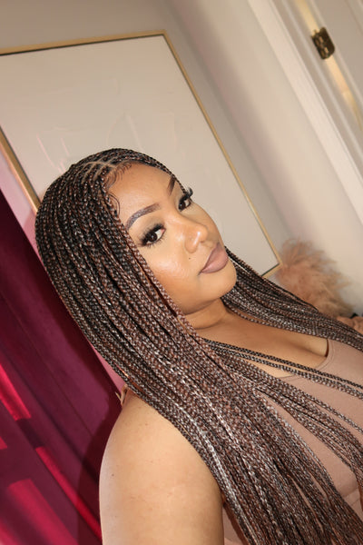 Micro Box Knotless Braided Wig 36" 200 Strands