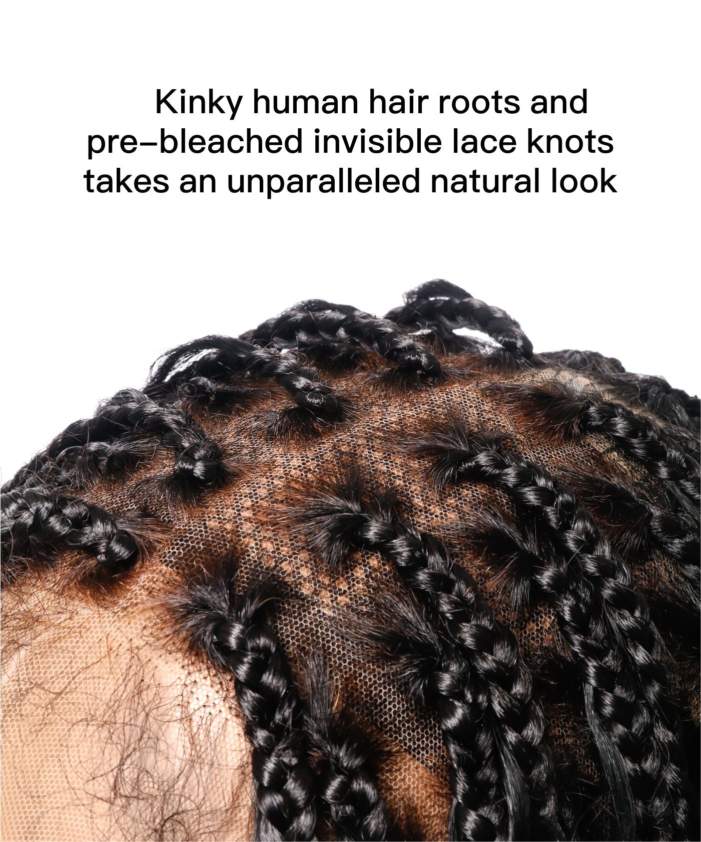 Pre Bleached Human Hair Lace Tangleless Swiss HD Lace Knotless Boho Box Braided Wig 88 Strands