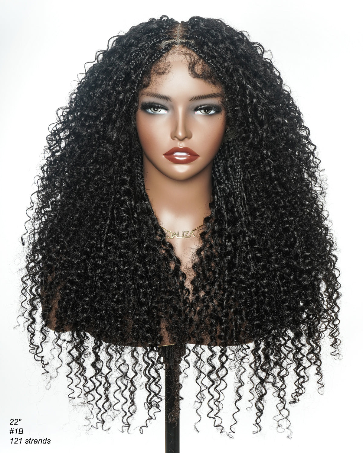 Lulu - Small Head Friendly Glueless Curly Boho Braided Wig (Small Cap Size for Petite Head)