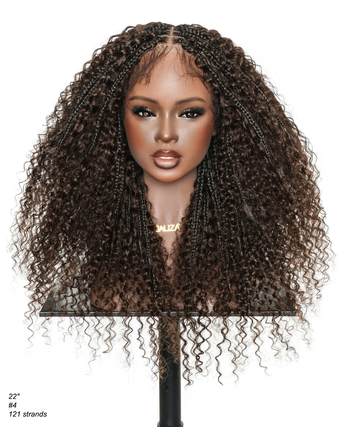 Lulu - Small Head Friendly Glueless Curly Boho Braided Wig (Small Cap Size for Petite Head)