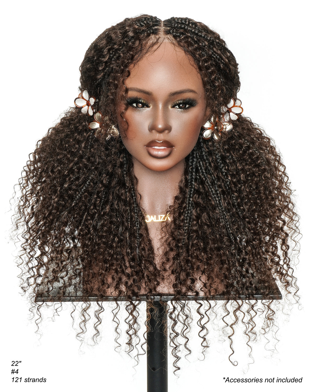 Lulu - Small Head Friendly Glueless Curly Boho Braided Wig (Small Cap Size for Petite Head)