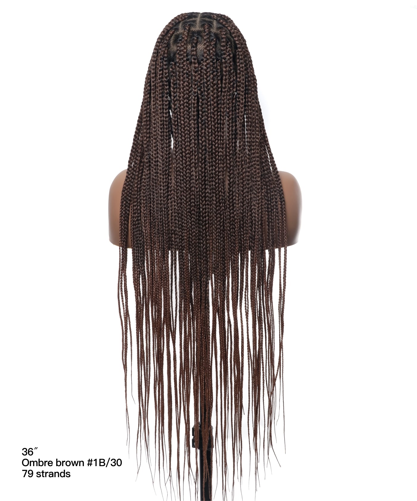 48" Lightweight Knotless HD Full Lace Box Braided Wig
