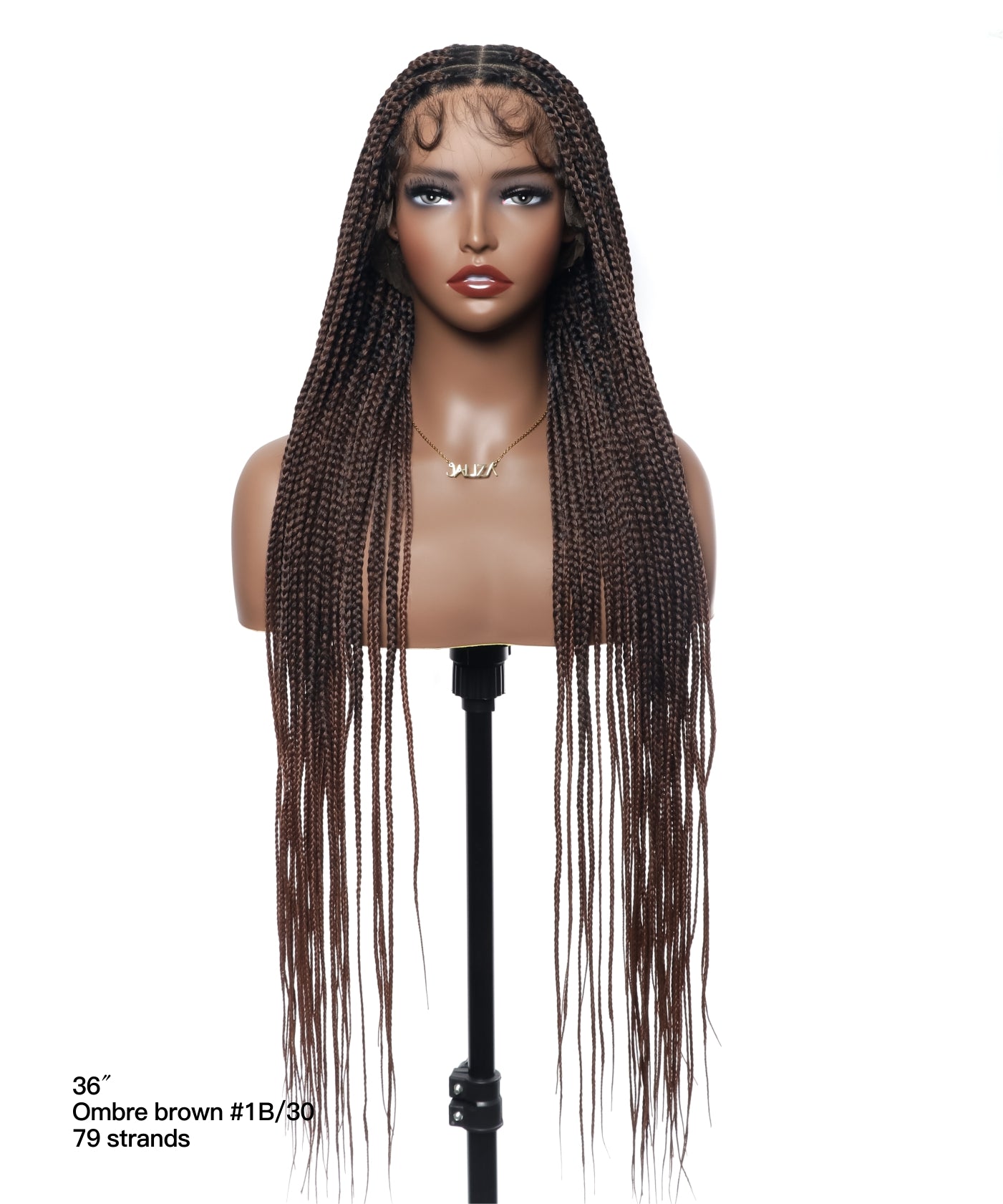 48" Lightweight Knotless HD Full Lace Box Braided Wig
