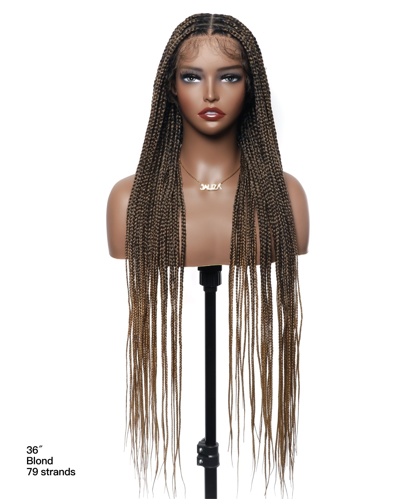 48" Lightweight Knotless HD Full Lace Box Braided Wig