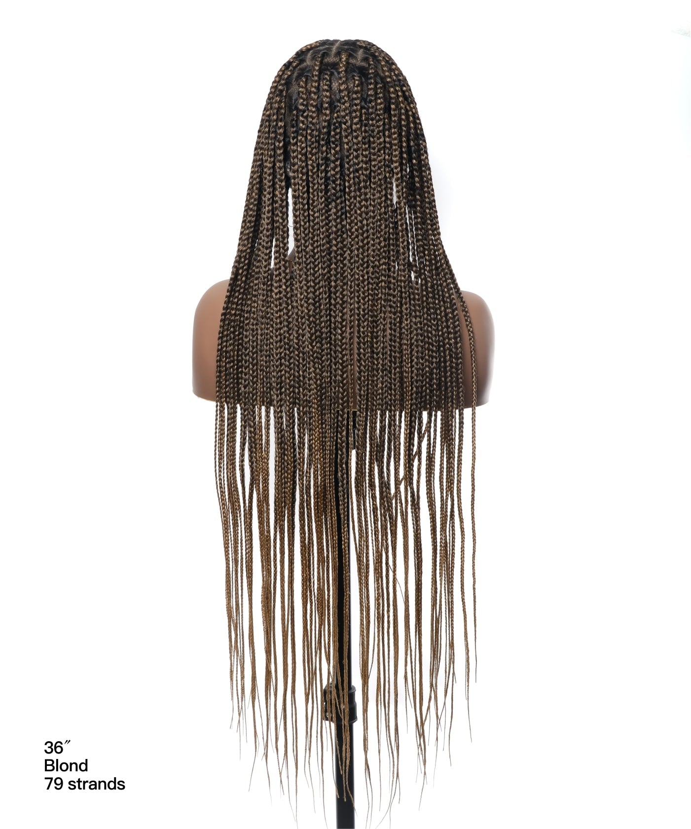 48" Lightweight Knotless HD Full Lace Box Braided Wig