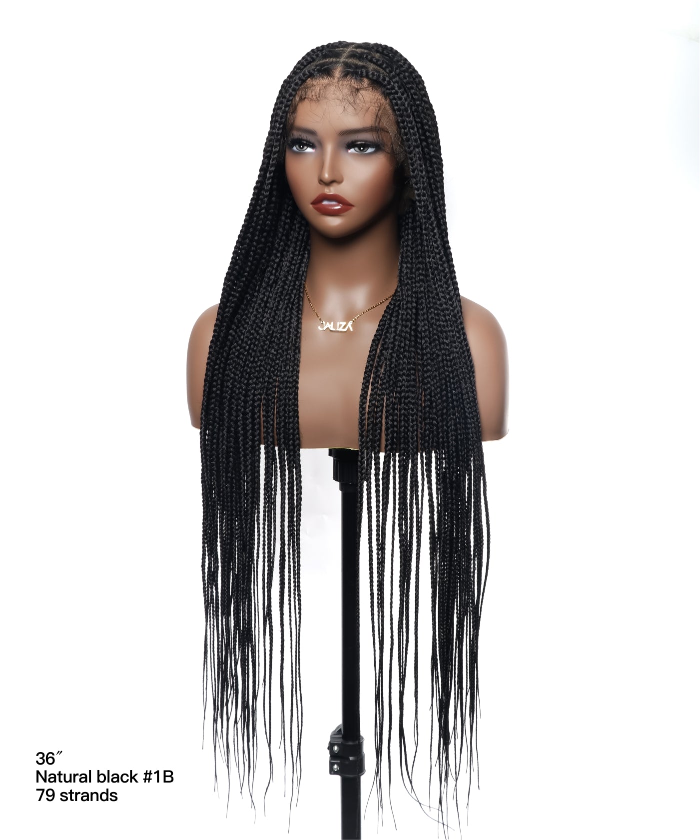 48" Lightweight Knotless HD Full Lace Box Braided Wig