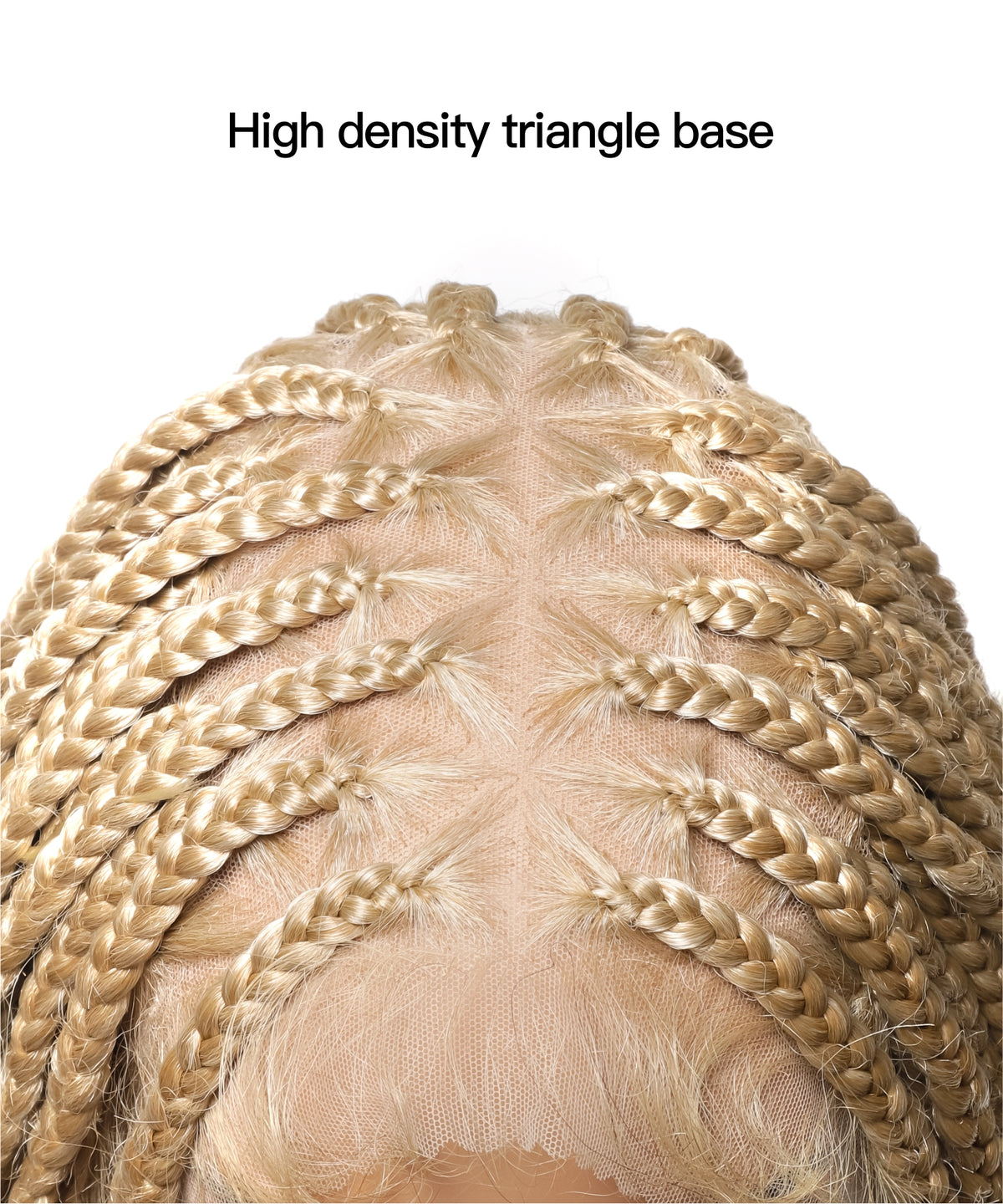 JALIZA 36 inch 27/613 Blond Boho Box Braids Full Lace Braided Wig (Mannequin - Close View)