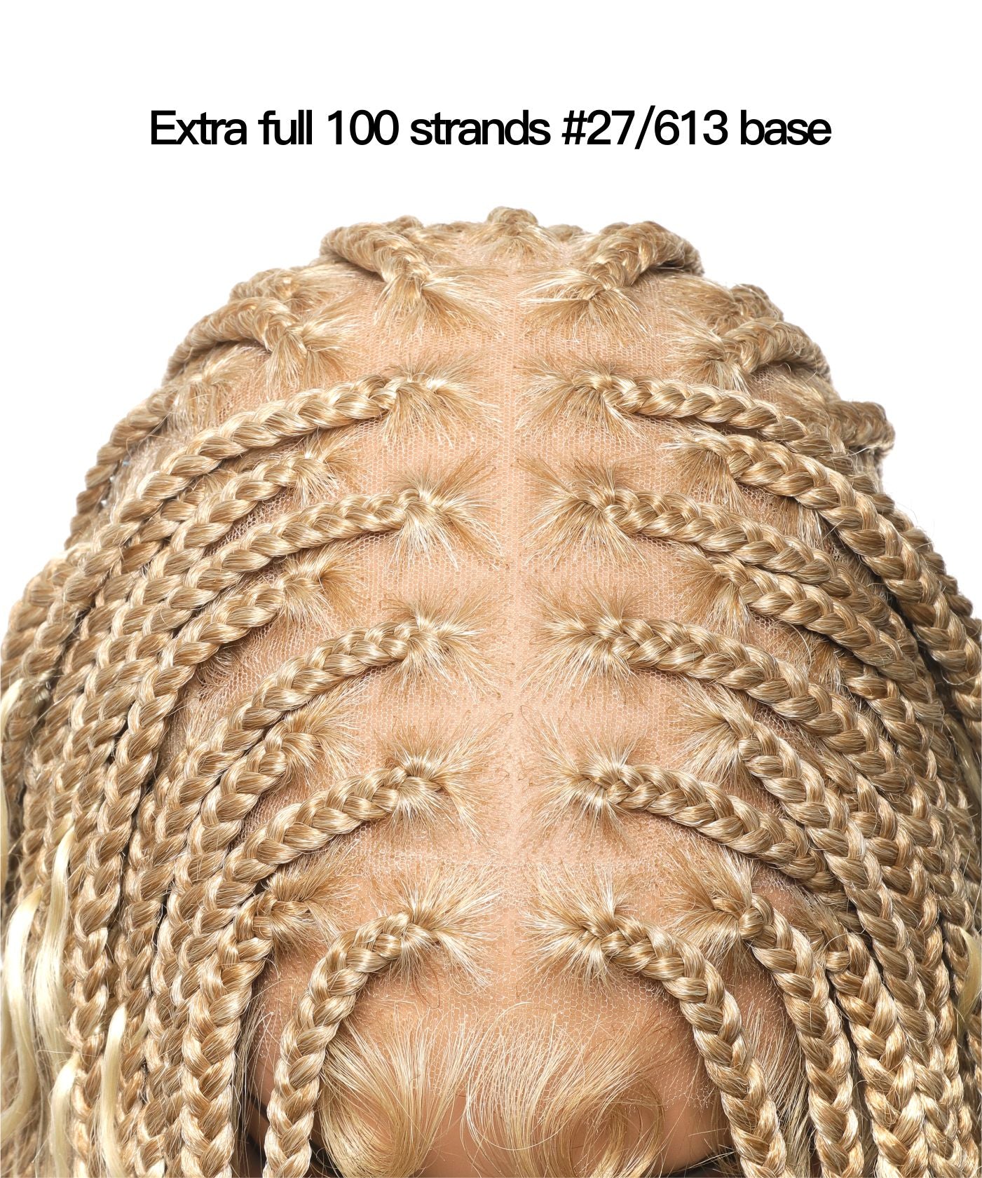 Swiss HD Full Lace Human Hair Boho Curls 36" Knotless Boho Box Braided Wig