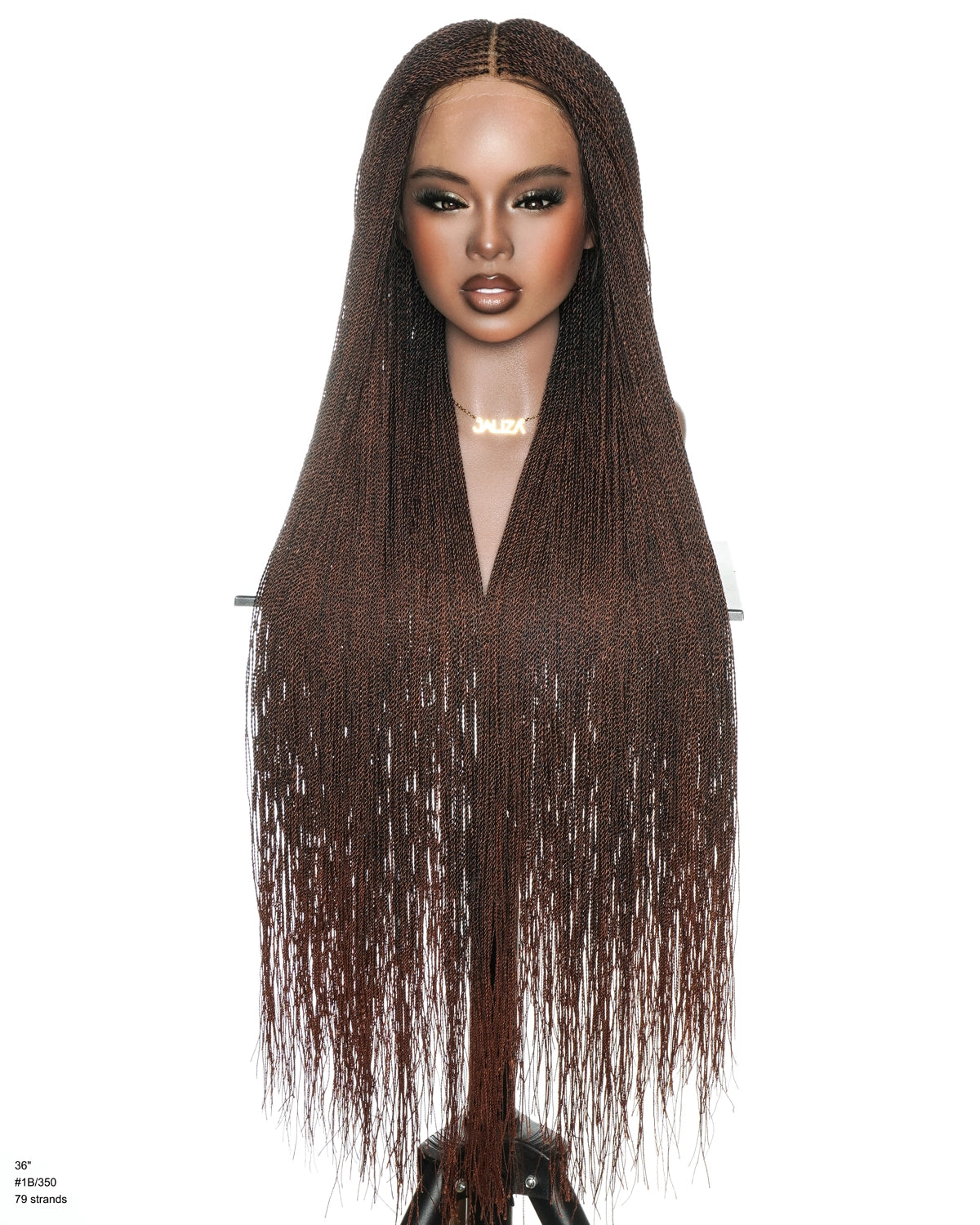 Mica - Micro Senegalese Twist Pre Bleached Swiss HD Full Lace Knotless Braids Wig 799 Strands