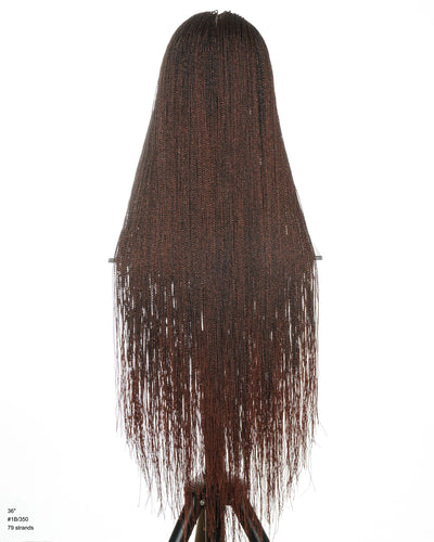 Mica - Micro Senegalese Twist Pre Bleached Swiss HD Full Lace Knotless Braids Wig 799 Strands