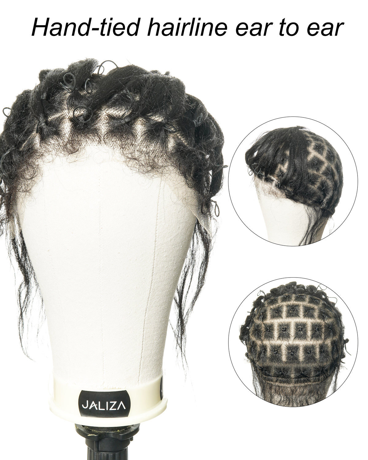 HD Full Lace Cap for Hair Braiding - Human Hair Baby Hair - For Alopecia & Thinning Hair