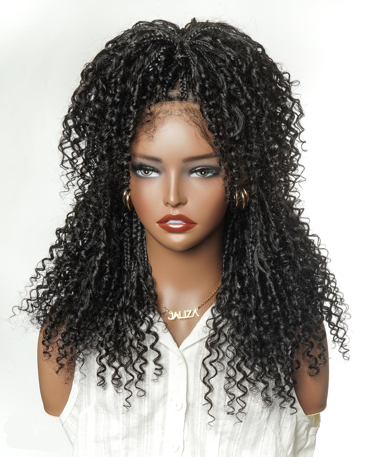 Lulu - Small Head Friendly Glueless Curly Boho Braided Wig (Small Cap Size for Petite Head)