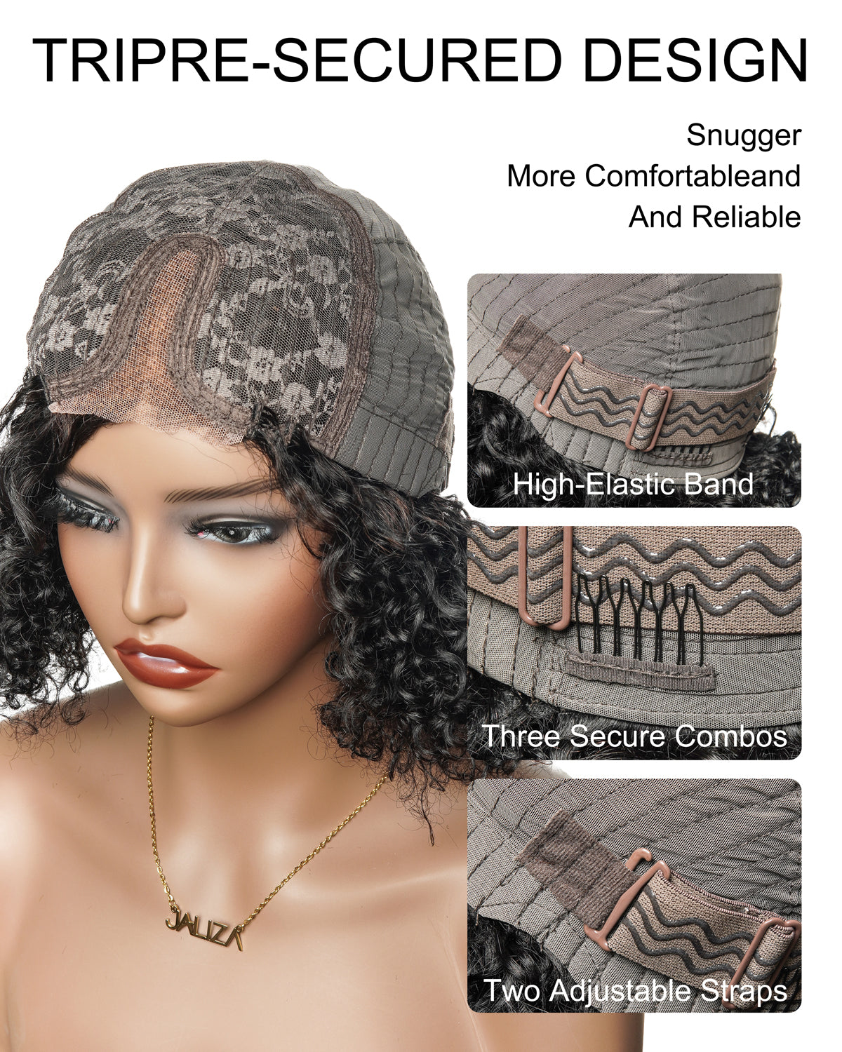 Bobrina 14" 100% Virgin Human Hair Deep Wave Bob Glueless Pre Cut Pre Bleached HD Lace Wear to Go (for US Market Only)