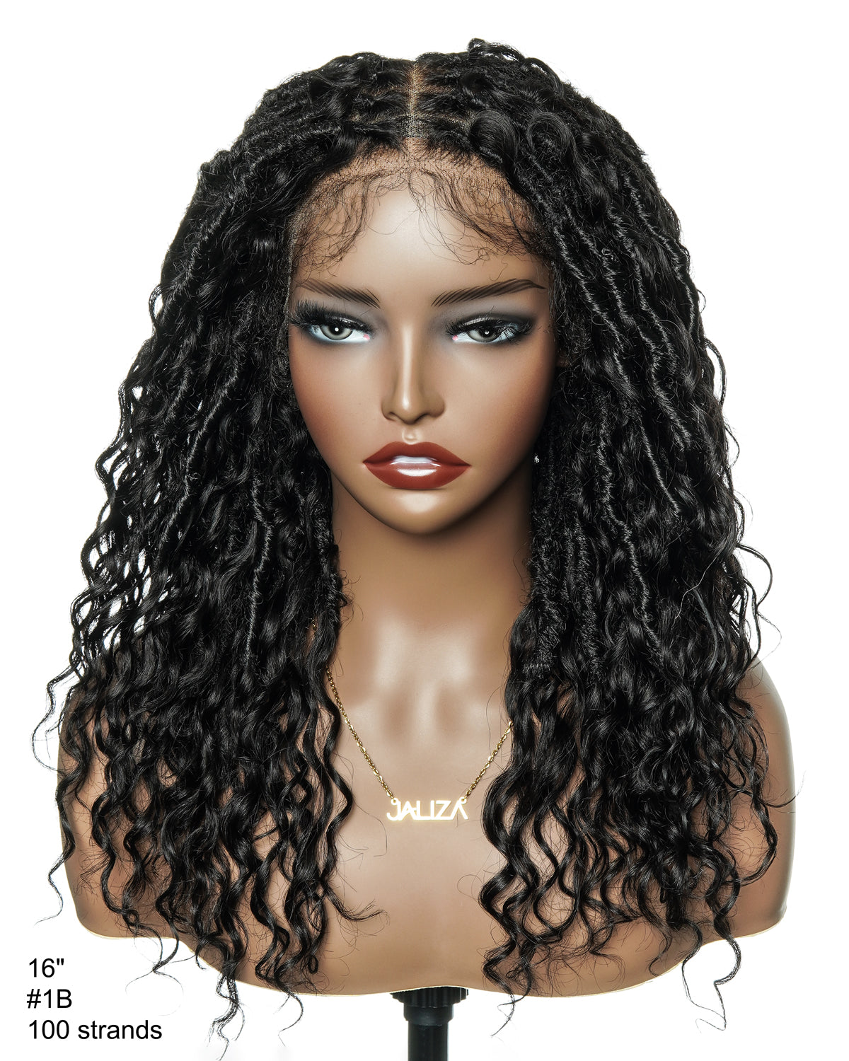 Salon-level Knotless Boho Locs Swiss HD Full Lace Human Hair Boho Curls Locs Wig