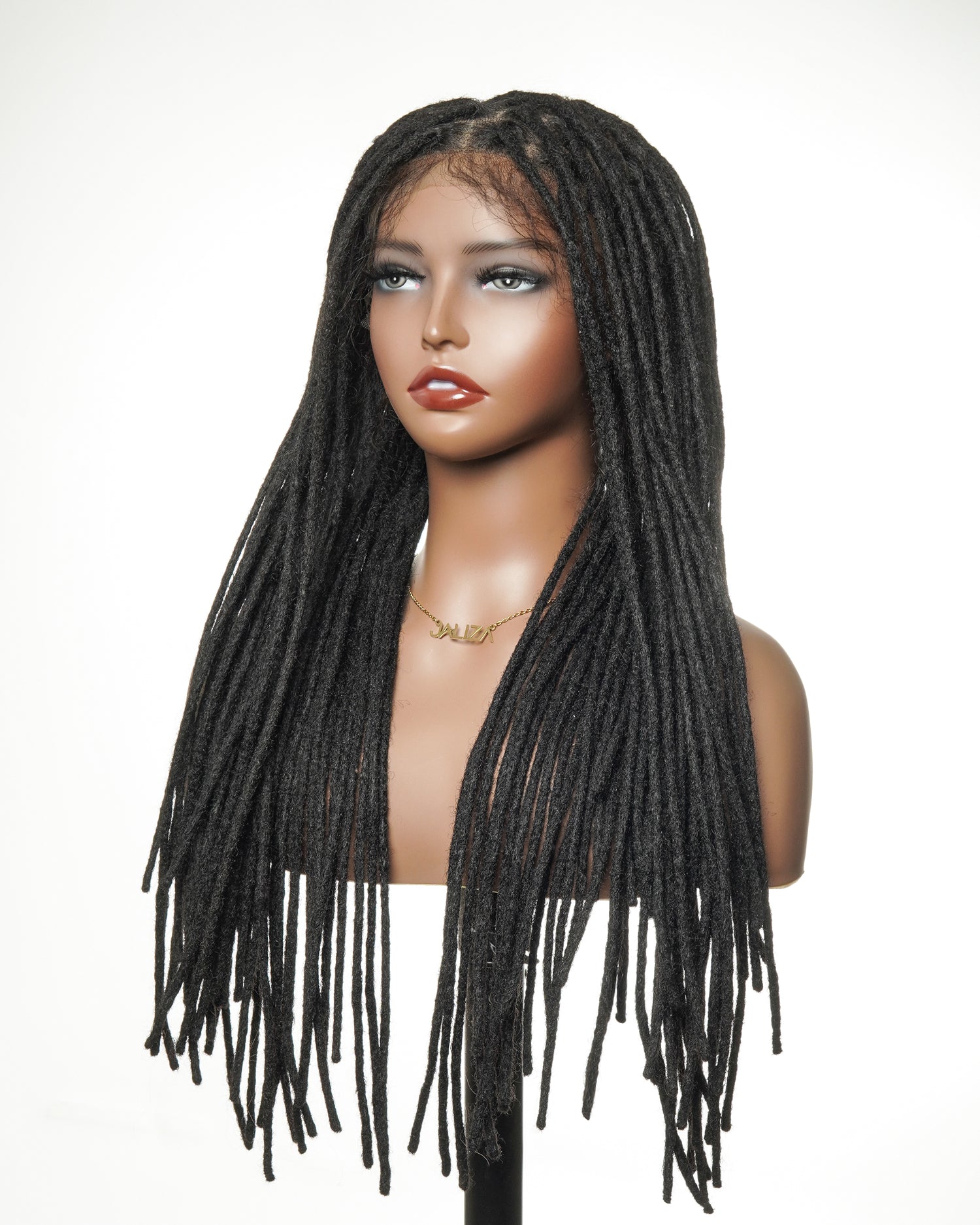 100% Human Hair Dreadlock Pre Bleached HD Full Lace Wig 100 Strands