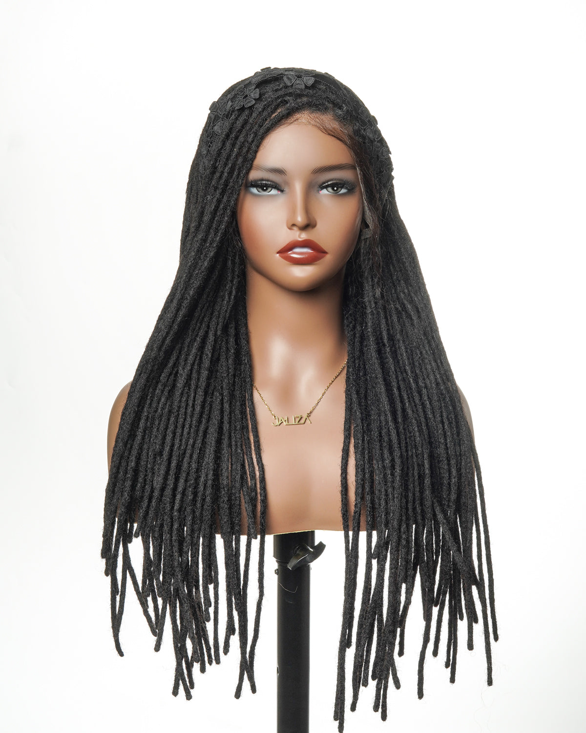 100% Human Hair Dreadlock Pre Bleached HD Full Lace Wig 100 Strands