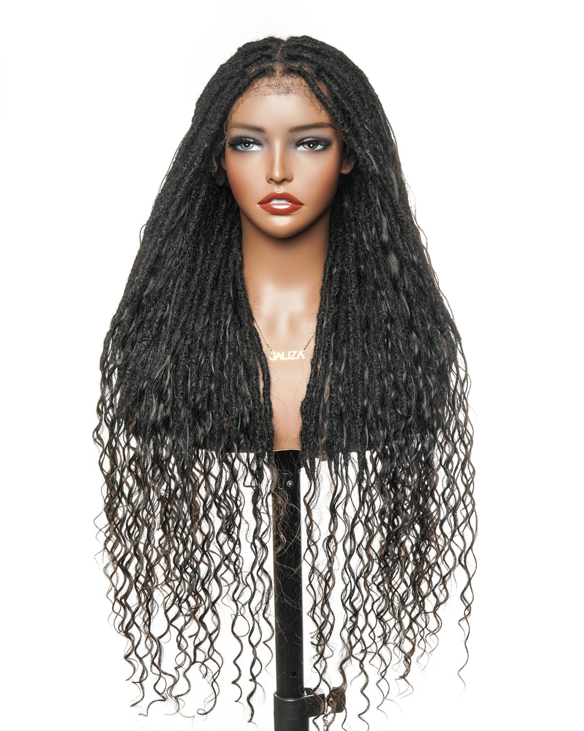 100% Human Hair Salon-level Pre Bleached HD Full Lace Knotless Boho Locs Wig 100 Strands