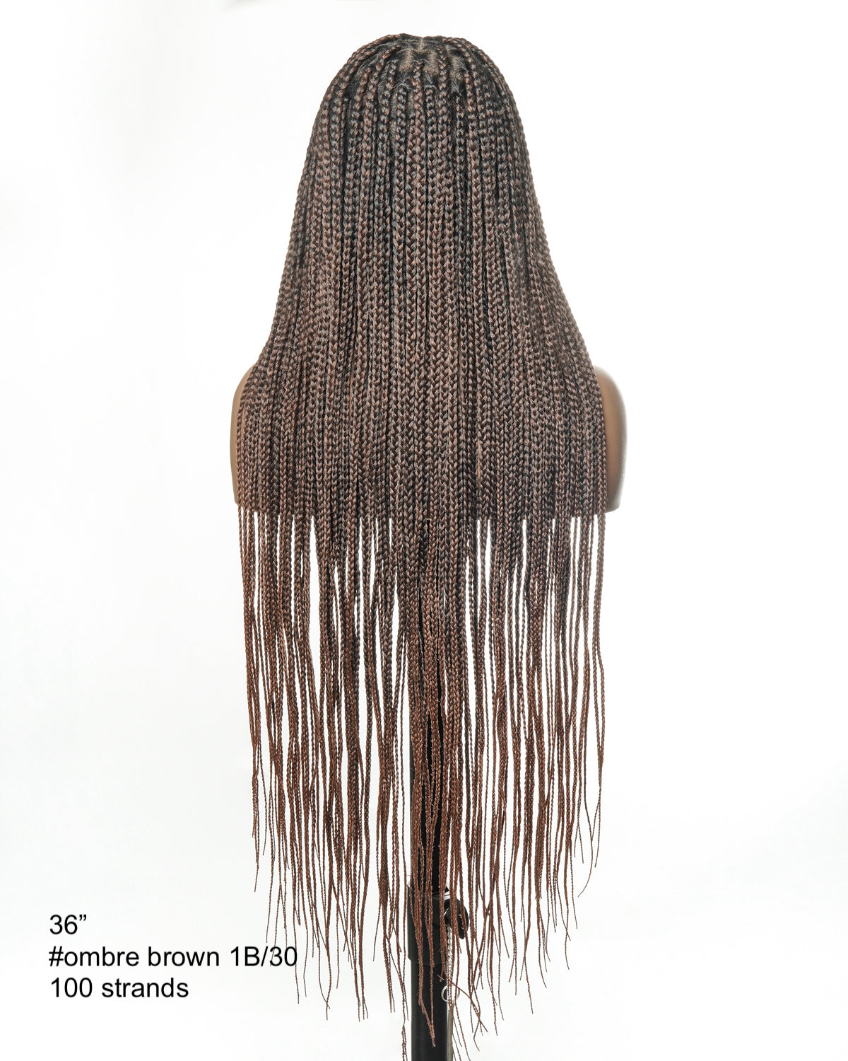 Kora - Pre Bleached Human Hair Lace Lightweight Knotless Swiss HD Lace Box Braided Wig 100 Strands
