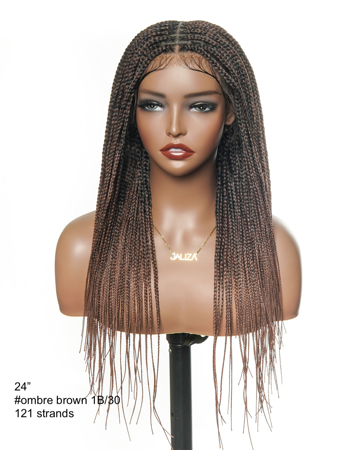 Kora - Pre Bleached Human Hair Lace Lightweight Knotless Swiss HD Lace Box Braided Wig 100 Strands