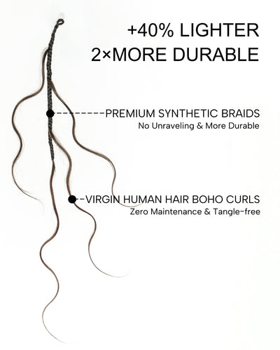 Bora Bora Crochet Boho Braids | Human Hair Miracle Body Wave