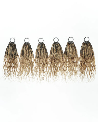 18" Ghost Loop™ Crochet Boho Braids With Body Wave Human Hair Curls