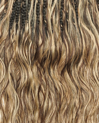 18" Ghost Loop™ Crochet Boho Braids With Body Wave Human Hair Curls