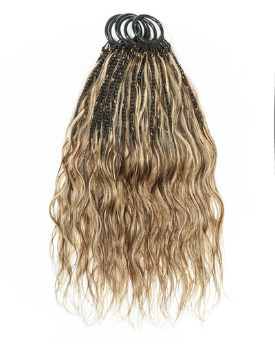 18" Ghost Loop™ Crochet Boho Braids With Body Wave Human Hair Curls