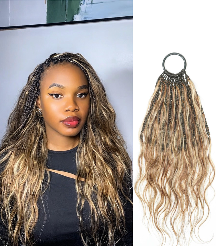 JALIZA 18 inch Blend 4&30&27 Body Wave Crochet Braids (Model - Front View)